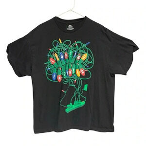 Men’s Christmas tee shirt size 2XL 50-52 Loghting Engineer. Black/green